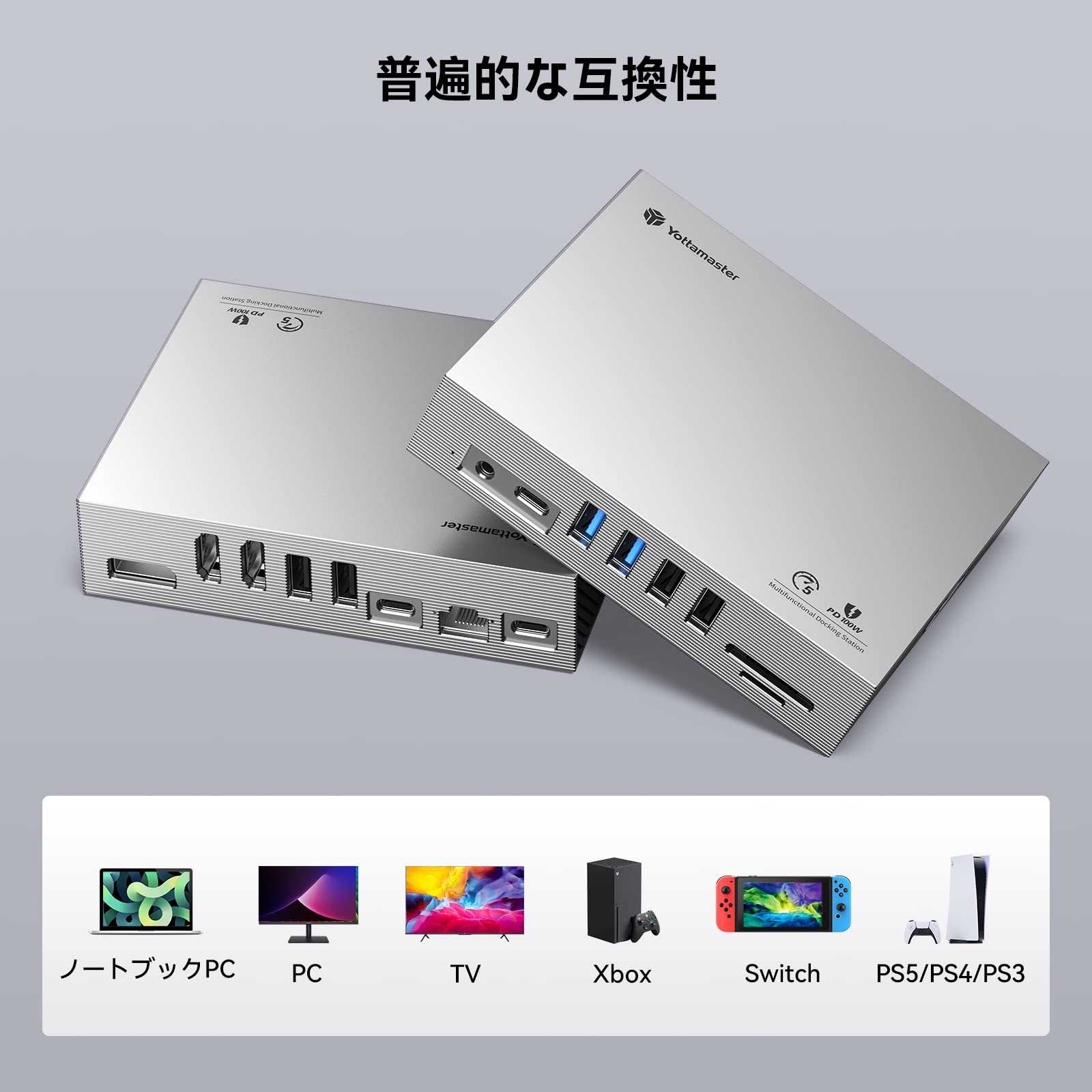 Amazon.co.jp: Yottamaster USB-C ドッキングステーション 15-IN-1 USB